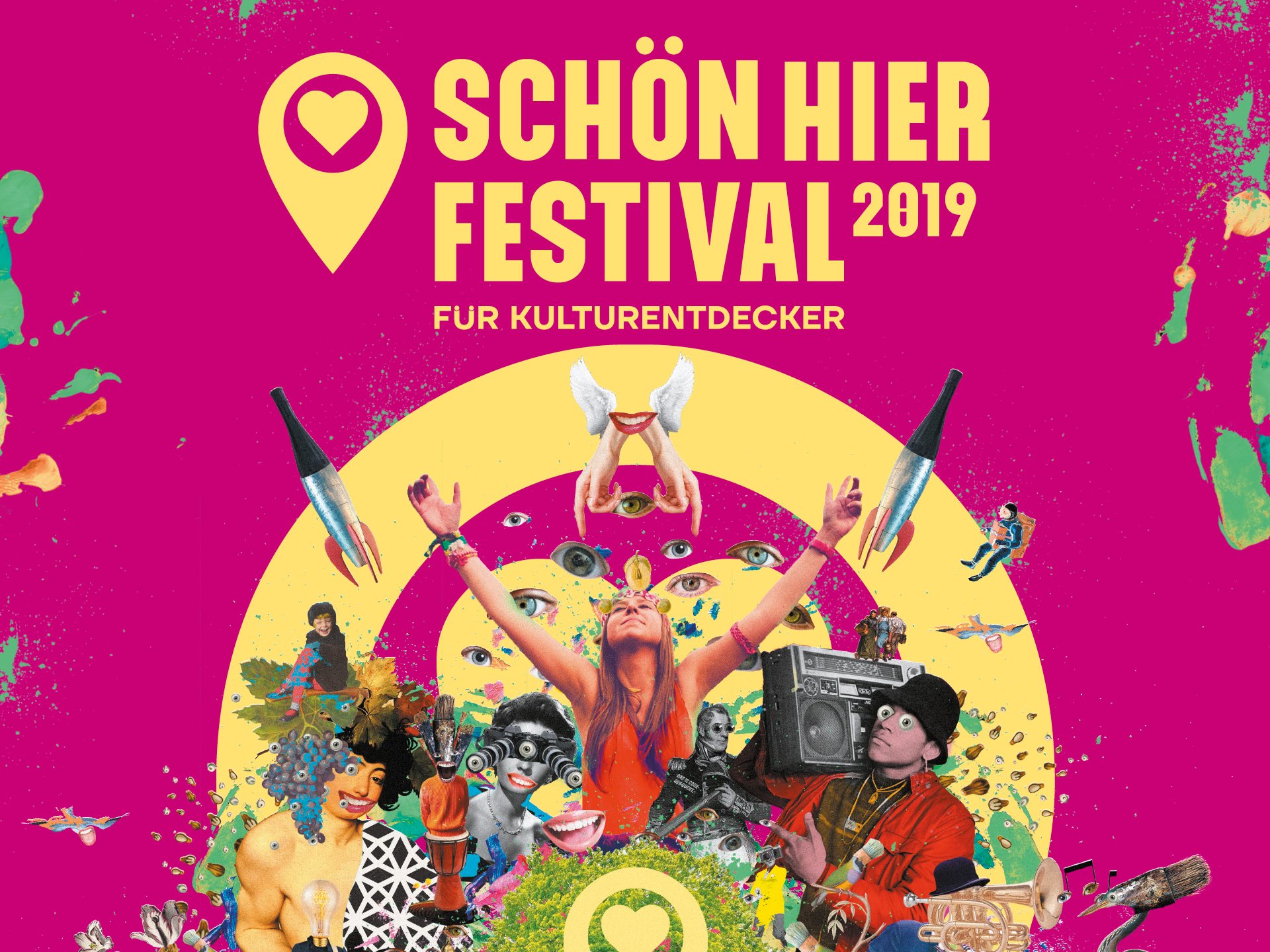 „SCHÖN HIER“-Festival-Plakat