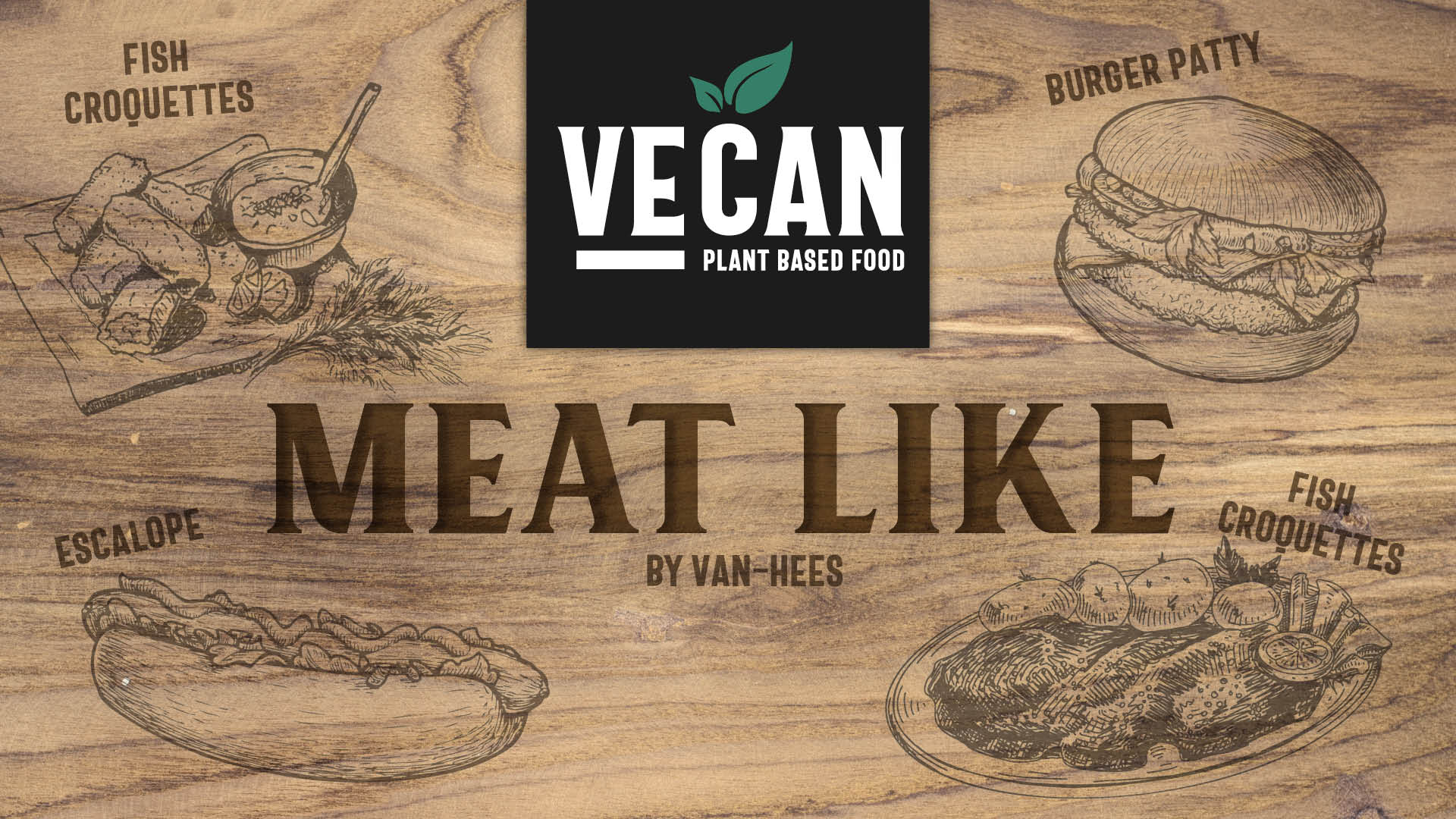 BRAINARTIST: Logo und Corporate Design von VAN HEES’ Produktlinie für pflanzliche Fleischalternativen „VECAN plant based food“
