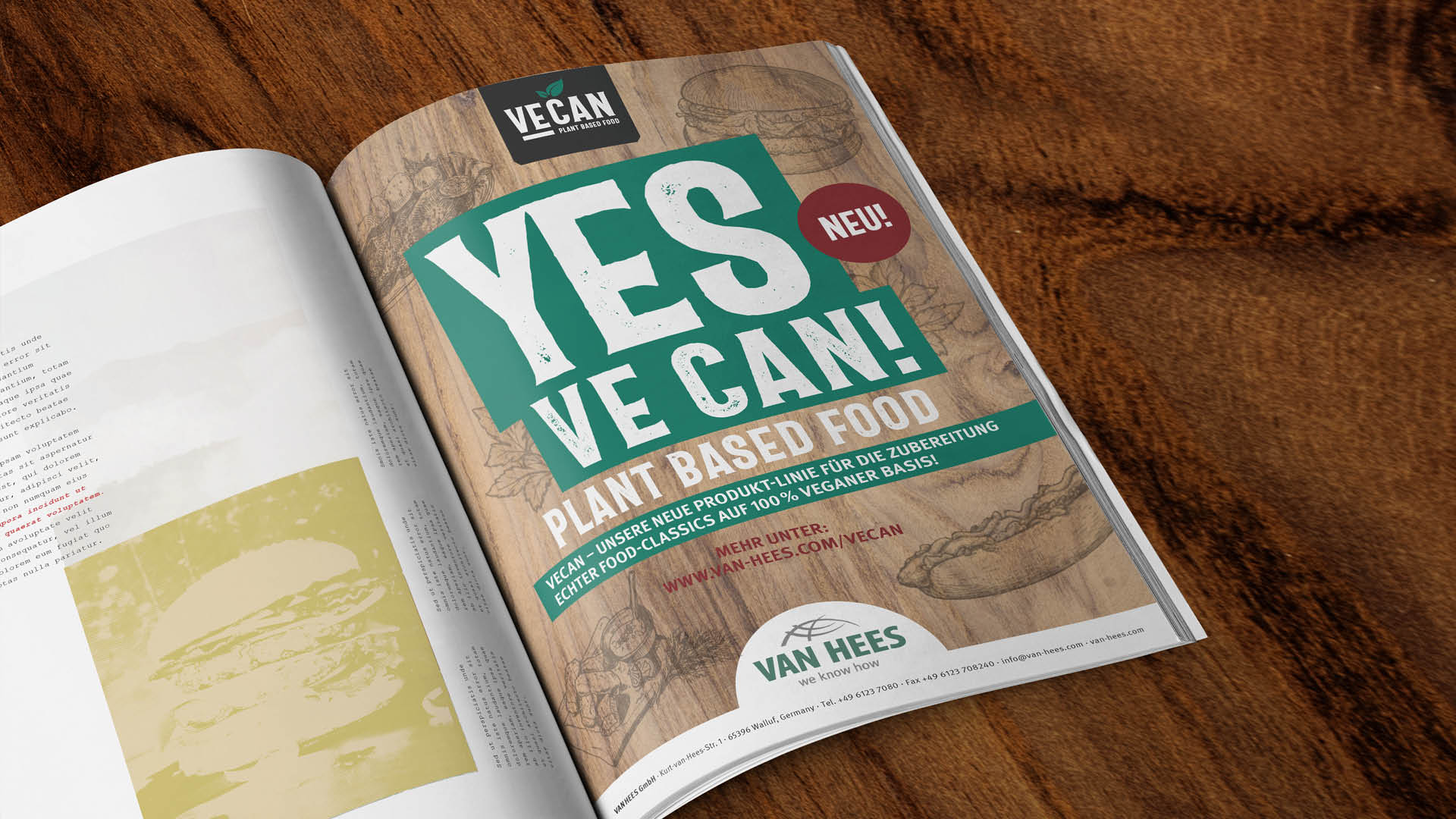 BRAINARTIST: „VECAN plant based food“ von VAN HEES in Print
