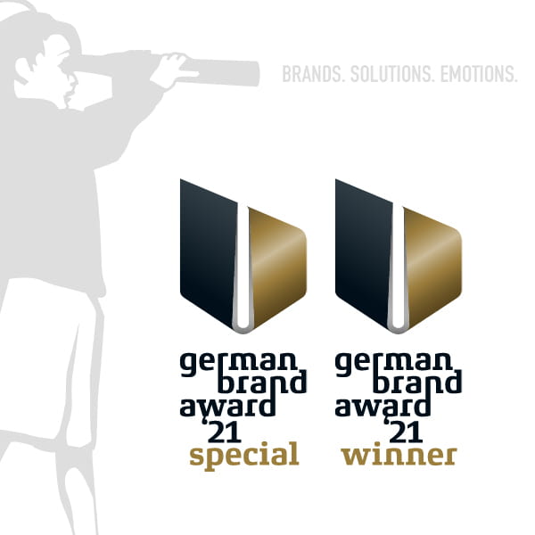 BRAINARTIST: Cover unseres Beweises über die doppelte Auszeichnung der aufmerksamkeitsstarken B2B-Kampagne für STEITZ SECURA; wir gewannen die Special-Mention des German Brand Awards 2021 und den German Brand Award 2021
