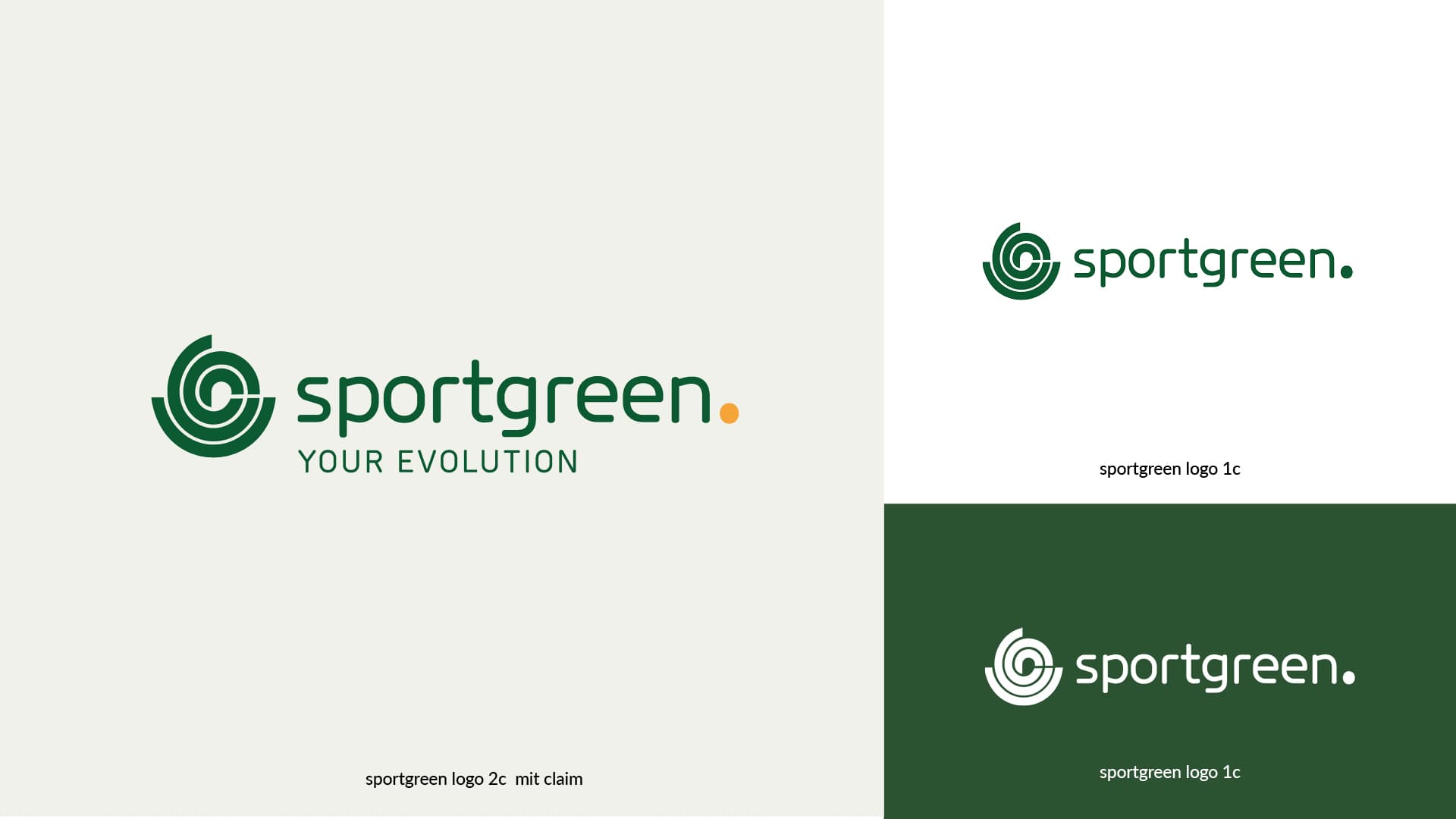 BRAINARTIST: Design des Logos von sportgreen auf den Corporate-Farben der Brand